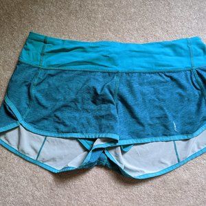 Lululemon Speed Shorts - Blue Tropics